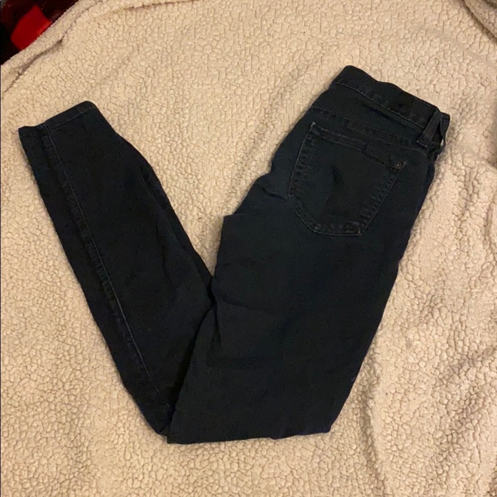 7 for all mankind dark wash skinny jeans